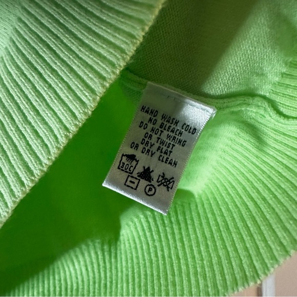 Lilly Pulitzer Palm Tree Logo V-Neck Sweater Green Women’s Medium - Picture 6 of 9